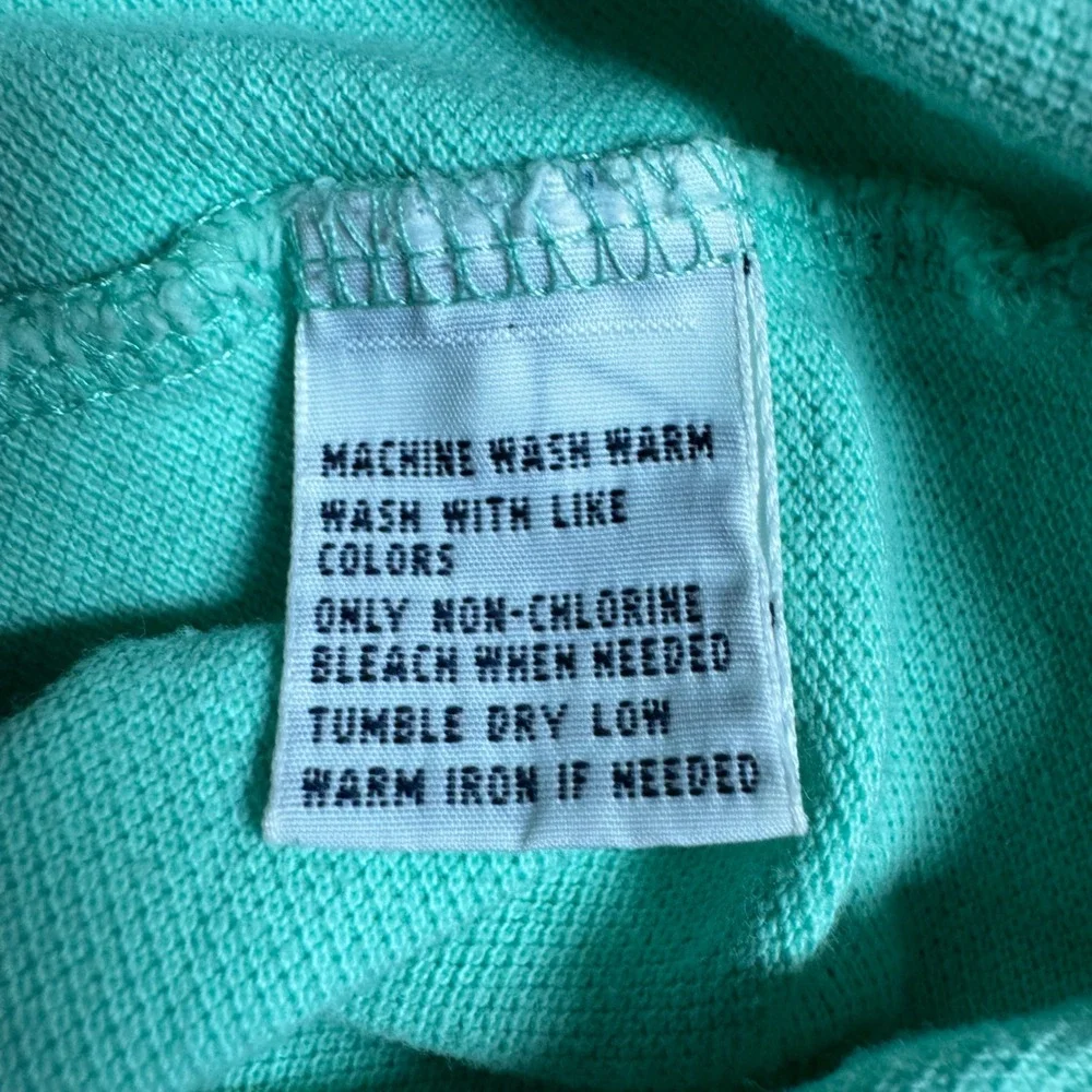 Polo Ralph Lauren Mens XXL Custom Fit Mint Green Pique Polo‎ Shirt Orange Pony